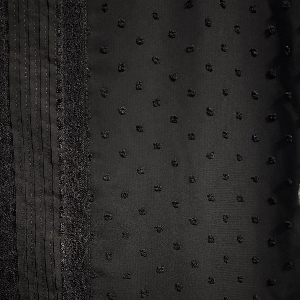 LC Lauren Conrad Black Sheer Blouse - Picture 3 of 3